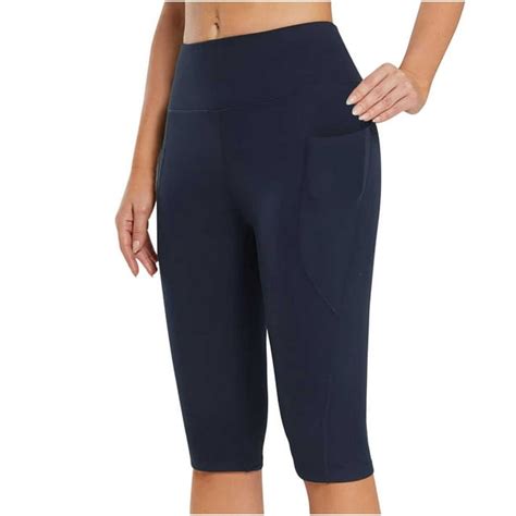 navy capri leggings with pockets.